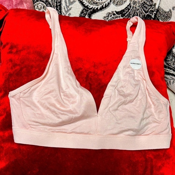 BRALETTE MEDIUM ALFANI SOFT BLUSH WIRELESS SIDE BONING HOOK CLOSURE 3483 SF - Picture 1 of 11